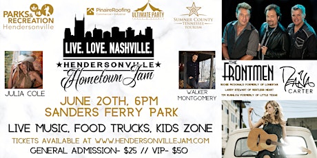 Hendersonville Hometown Jam Presents: "A Night for Live Love Nashville"