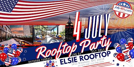 Primaire afbeelding van NYC Red, White, and Blue 4th of July Rooftop Party