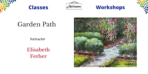 Image principale de Garden Path Acrylic Painting
