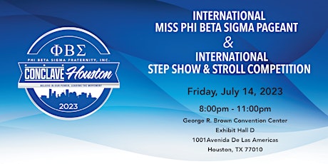 Phi Beta Sigma Fraternity Conclave Houston Miss PBS Pageant & Step Show