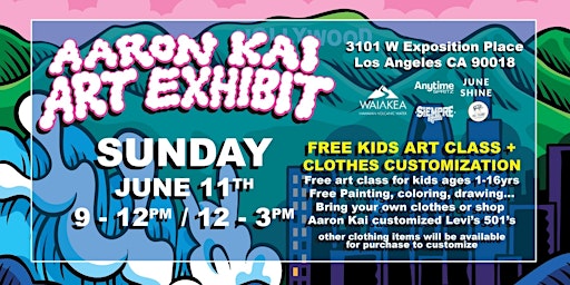 Aaron Kai Art Exhibit 2023 - Los Angeles (FREE KIDS ART CLASS) primary image