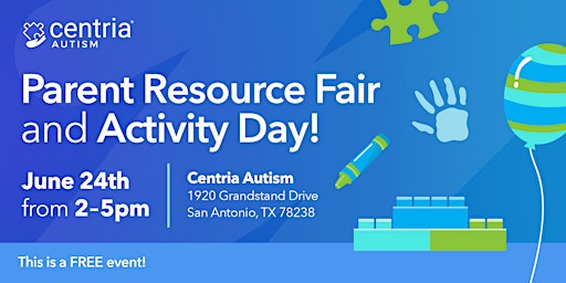 Imagem principal de Centria Autism Activity Day & Parent Resource Fair - San Antonio, TX