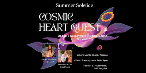 Cosmic Heart Quest: Somatic Breathwork & Healing Sound, Infused with Cacao primary image