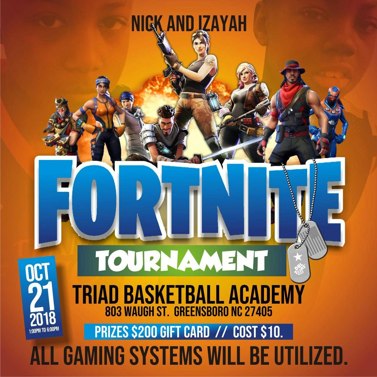 Fortnite Tournament Greensboro Nc Nick Zay Fortnite Tournament 21 Oct 2018