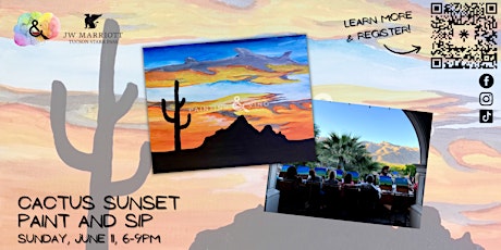 Cactus Sunset Paint and Sip at JW Marriott Starr Pass Resort