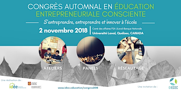 Congrès automnal en éducation entrepreneuriale consciente 2018