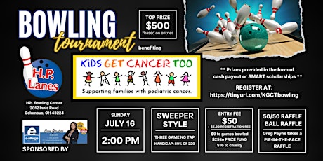 Kids Get Cancer Too Bowling Tournament - Columbus, Ohio