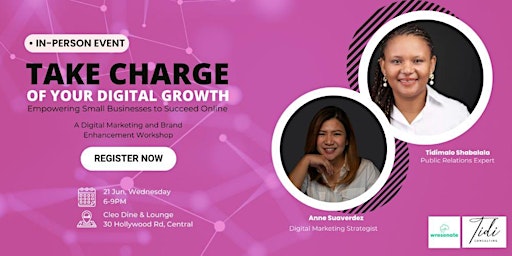 IN PERSON COACHING - TAKE CHARGE OF YOUR DIGITAL GROWTH primary image