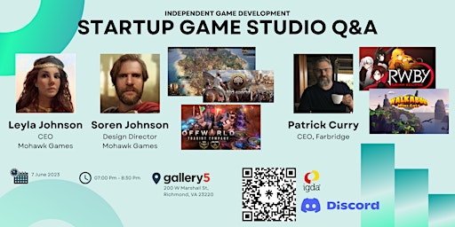 Startup Game Studio w/ CEOs from top Independent Studios Q&A primary image