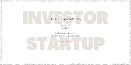 SUTD-VIE Investor's Day primary image