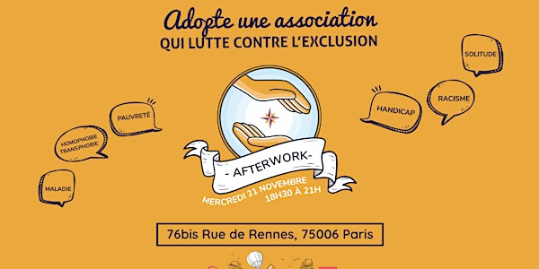 Afterwork "Adopte une association qui lutte contre l'exclusion"