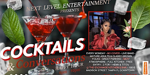 COCKTAILS & CONVERSATIONS: Mature Adults JAZZ / R&B  after hour happy hour