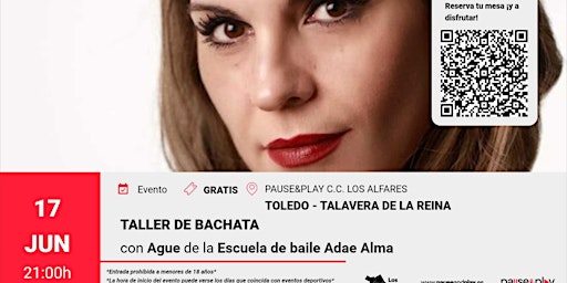 Imagen principal de Taller de Bachata con Ague - Pause&Play C.C. Los Alfares (Talavera)