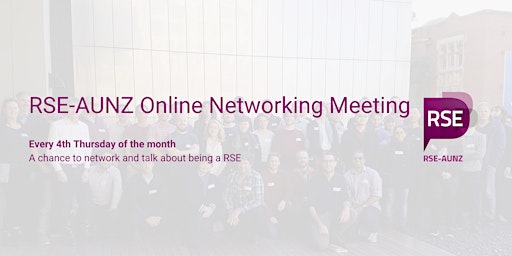 RSE-AUNZ Online Networking Meeting primary image