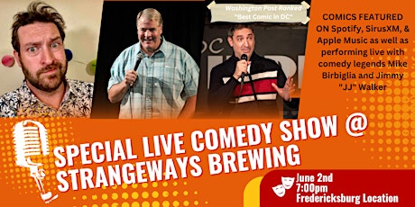 Special Live Comedy Show @ Strangeways Brewing in Fredericksburg
