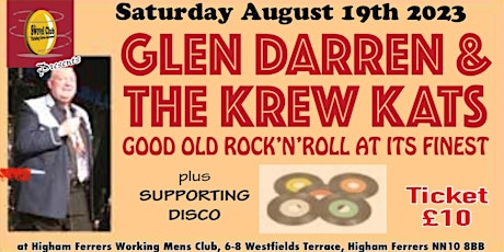Glenn Darren & The Krew Katz with Supporting Disco primary image