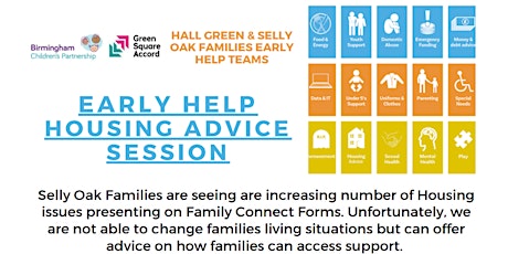 Early Help Housing Advice Session - Online Professionals Only primary image