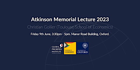Atkinson Memorial Lecture 2023: Prof Christian Gollier