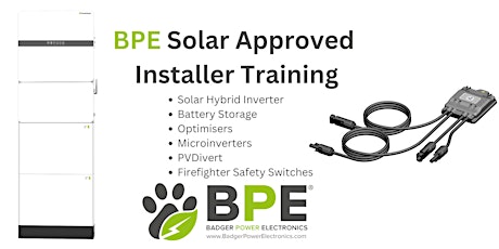BPE Solar Inverter, Battery Storage and Optimiser Introduction