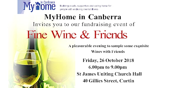 MyHome in Canberra's Fine Wine & Friends Fundraiser Event
