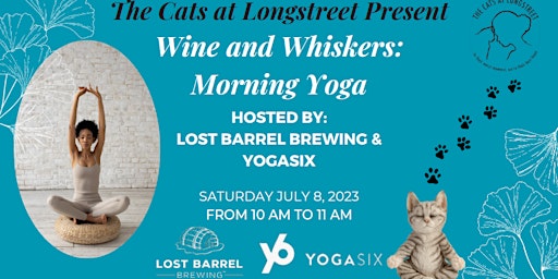 Wine and Whiskers - Morning Yoga at Lost Barrel Brewing primary image