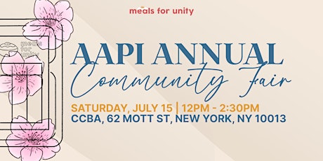 Meals for Unity AAPI Annual Community Fair