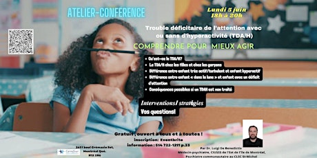 Atelier-conférence interactif sur le TDA/TDAH