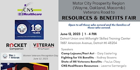 Motor City Prosperity Region (Wayne, Oakland, Macomb)Veterans Resource Fair