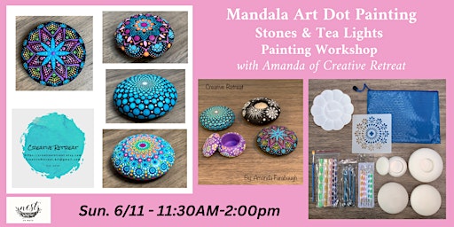 Mandala Art Dot Tea Lights & Stones Painting Workshop primary image