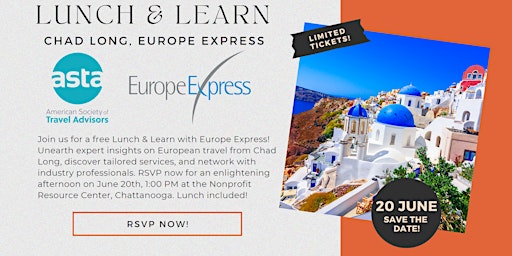 Lunch & Learn Session with Chad Long of Europe Express primary image