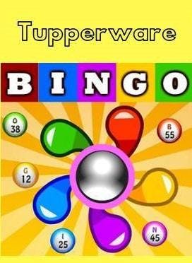 Tupperware Bingo 18 Oct 18