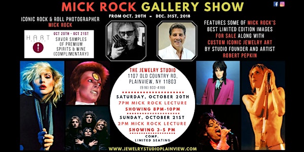 Iconic Rock & Roll Photographer Mick Rock, Known as “The Man Who Shot the Seventies” Holding Gallery Show At The Jewelry Studio in Plainview October 20th-21st