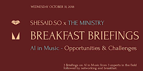 Breakfast Briefings | AI in Music - Opportunities & Challenges primary image