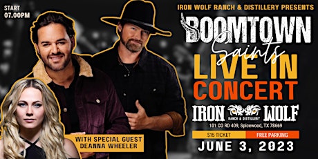 BoomTown Saints live at Iron Wolf Ranch & Distillery