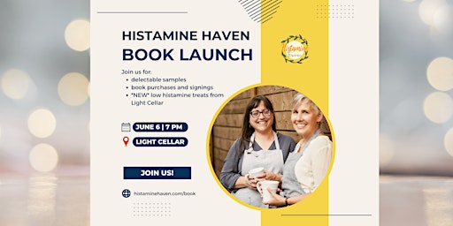 Imagem principal de Histamine Haven Book Launch, June 6th