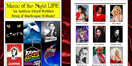 The Music of the Night LIFE: Andrew Lloyd Webber Drag & Burlesque Tribute