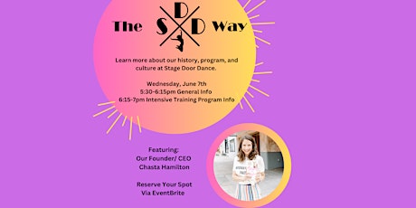 The SDD Way and ITP Info Session