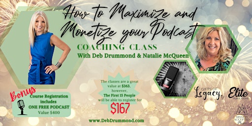 Imagen principal de How to Maximize & Monetize your Podcast with Deb & Natalie