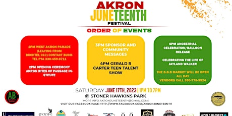 25th Annual Akron Juneteenth Festival at Stoner Hawkins Park