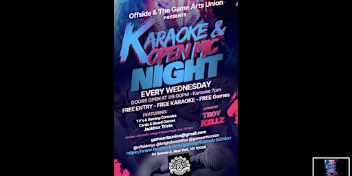 Imagem principal de Games, Karaoke & Open Mic Night @ Offside!