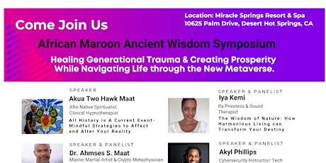 African Maroon Ancient Wisdom Symposium