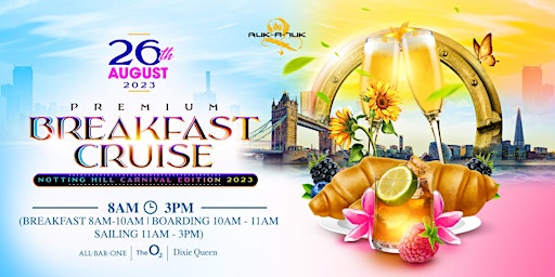 The Notting Hill Carnival Premium Breakfast Cruise 2023