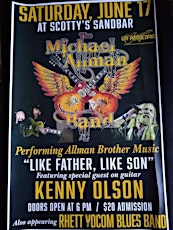 The Michael Allman Band - Kenny Olson on guitar wsg Rhett Yocom Blues Band