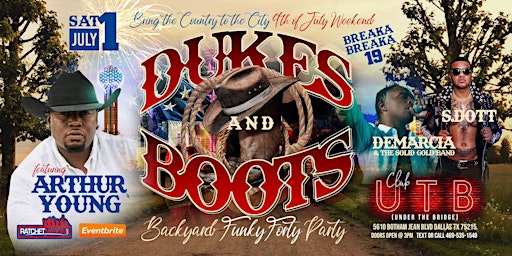 ARTHUR YOUNG DUKES & BOOTS FUNKY 40 PARTY
