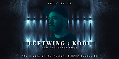 To The Moon Presents: Leftwing Kody (360 DJ Set Performance) primary image