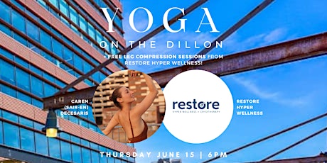 Yoga on the Dillon + leg compression therapy sessions