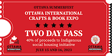 Ottawa  Book Expo - Support Indigenous social housing | TWO DAY PASS