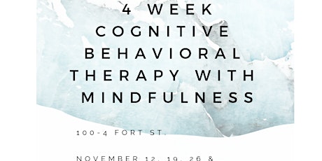 4 Week Cognitive Behavioural Therapy with Mindfulness  primary image