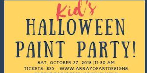 kids halloween paint party
