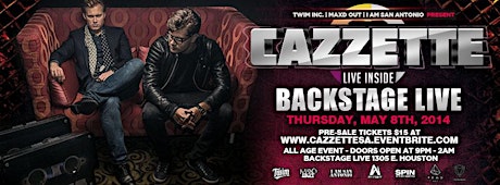 Cazzette Live at Backstage Live primary image